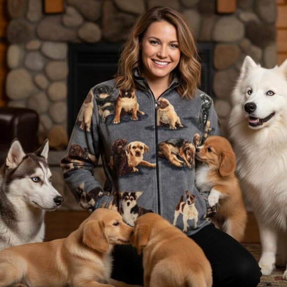 ZooFleece Dog Gray Dogs Puppy Beagle Jack Russel Fleece Sweater Jacket S-3X - Picture 5 of 13